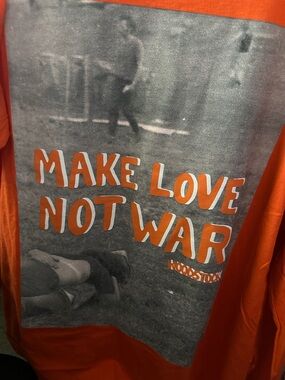 Woodstock Orange "Make Love Not War" Long Sleeve Tee